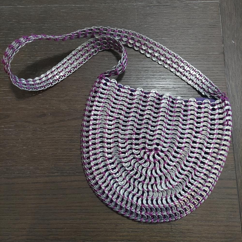 Stylish Purple and Silver Women's Pop Tab Purse